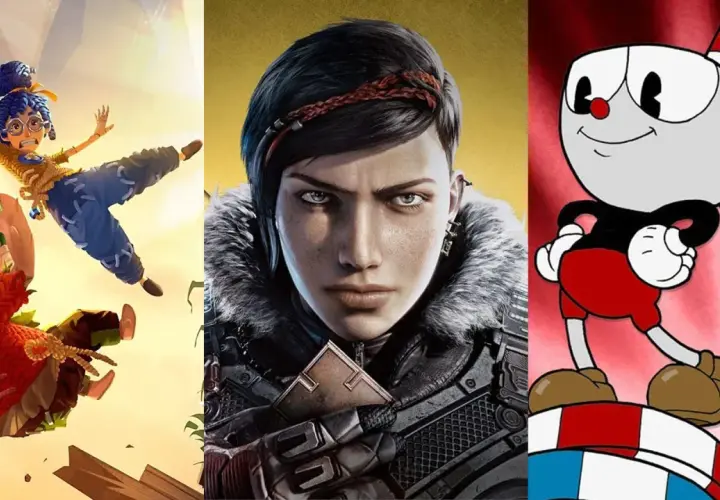 Ktoś szuka najlepszych gier kooperacyjnych? Zobacz te postacie z gier: dwójka z "It Takes Two", wojowniczka z "Gears 5" i Cuphead.