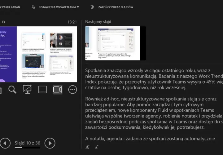Prezentacja o usprawnianiu pracy ze spotkaniami, zawiera broszurę z poradami.