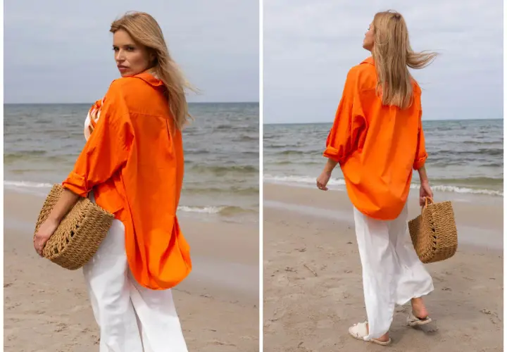 Pomarańczowa koszula: Jak nosić? Modne stylizacje i triki stylistki