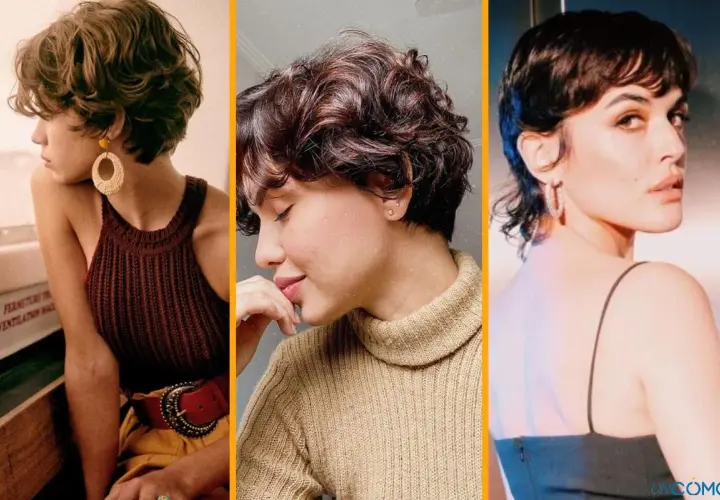 Tres mujeres con cortes de pelo bixie modernos y chic.