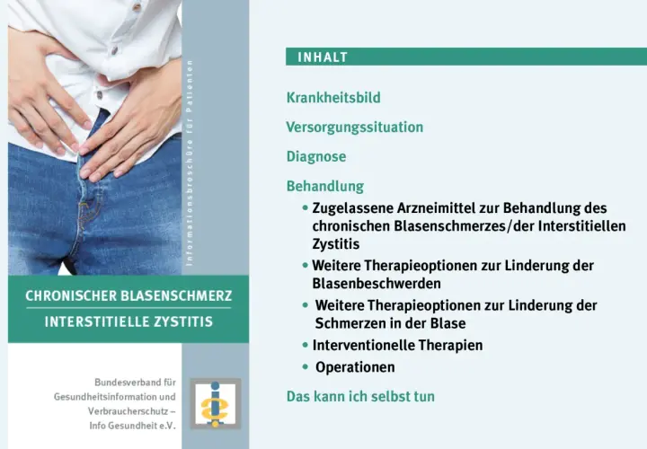 Mann mit Händen auf dem Unterbauch, Thema: Chronischer Blasenschmerz/Interstitielle Zystitis. Informationen zur Behandlung und Lebenserwartung.