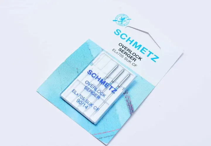 Schmetz Overlock Serger needles, size 90/14, perfect for knit fabric.
