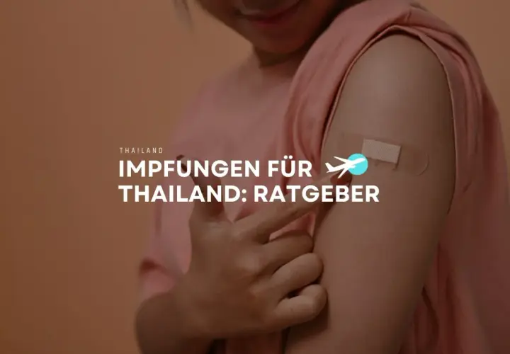 Arm mit Pflaster nach Impfung. Ratgeber für Reisen nach Thailand ohne Impfung.