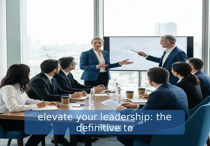 Business professionals in a meeting, presenting a flowchart. This scene illustrates the journey towards a ba in organizational leadership.