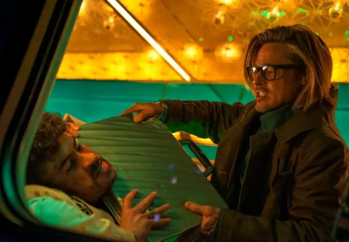 Brad Pitt in Bullet Train, un film che fa discutere. Le recensioni sono miste, ma l'azione è garantita.