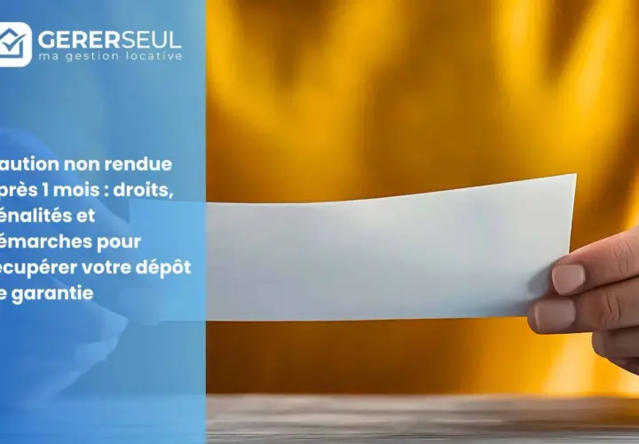GérerSeul : caution non rendue après 1 mois, vos droits, pénalités et démarches pour récupérer votre dépôt de garantie.