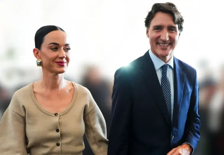 Justin Trudeau i Katy Perry na spotkaniu.