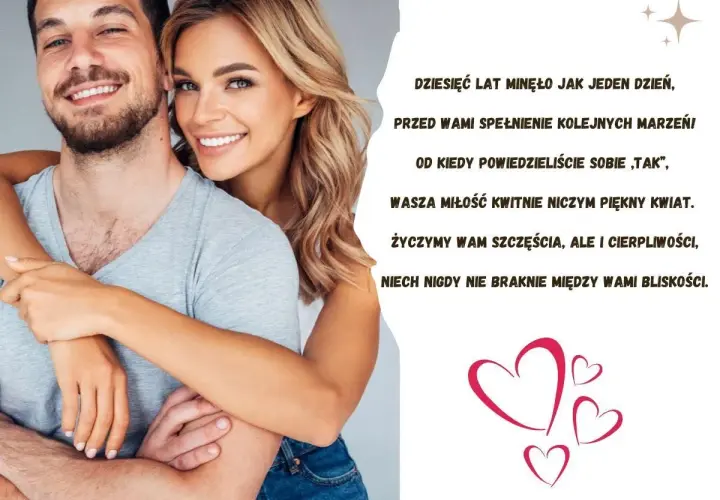 Kartki na 10 rocznicę ślubu: jak wybrać i co napisać w życzeniach