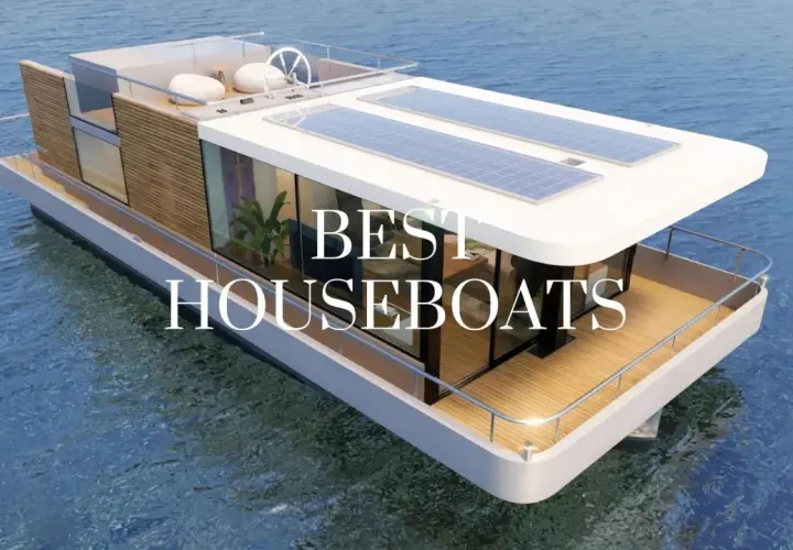 Nowoczesny houseboat z panelami słonecznymi, idealny dla każdego, kto szuka luksusowego domu na wodzie. Producent houseboatów oferuje komfort i styl.