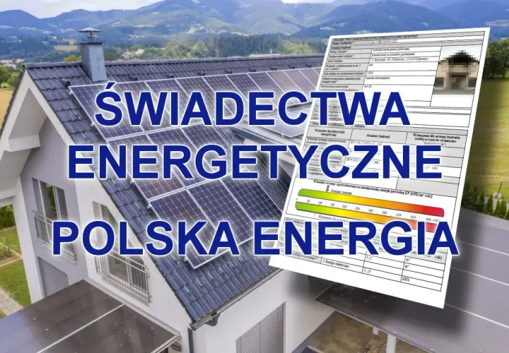 Co to jest świadectwo energetyczne? Dokument z analizą zapotrzebowania budynku na energię, z panelem słonecznym na dachu.