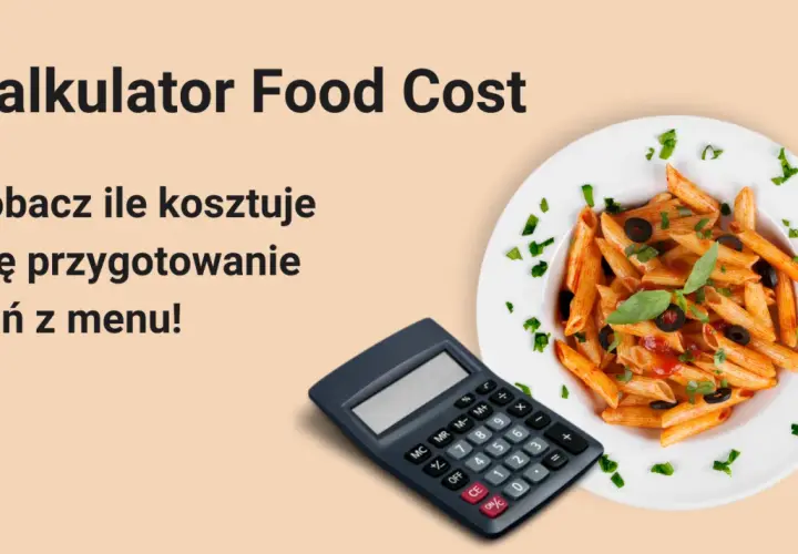 Kalkulator Food Cost pomoże Ci obliczyć koszt przygotowania dań z menu na 50 osób. Talerz makaronu penne z sosem i oliwkami.