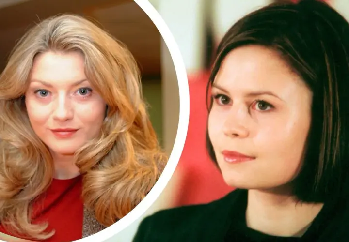 Dwie aktorki z serialu "samo życie obsada": blondynka z kręconymi włosami i brunetka z krótką fryzurą.