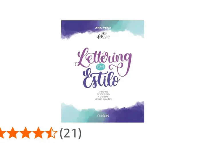 Portada de libro "Lettering con Estilo" de Ana Vega. Aprende desde cero a dibujar letras bonitas con esta guía de escritura lettering.