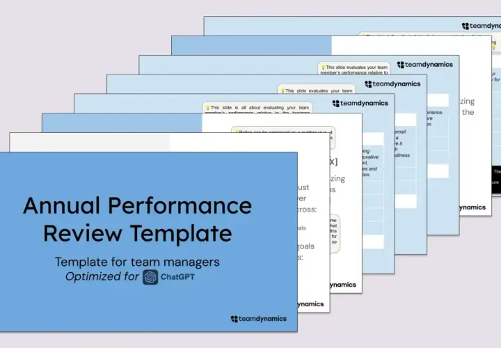 Annual Performance Review Template, a performance goal template for team managers, optimized for ChatGPT.