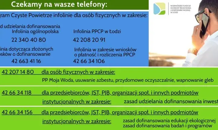 Czyste powietrze Łódź kontakt - jak uzyskać wsparcie i informacje