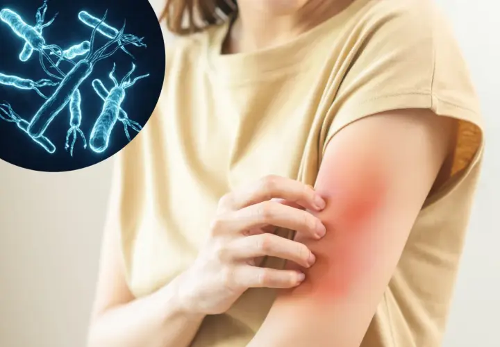 Bakterie Helicobacter pylori mogą wywoływać nie tylko problemy żołądkowe, ale także helicobacter pylori objawy skórne, takie jak zaczerwienienie i swędzenie ramienia.
