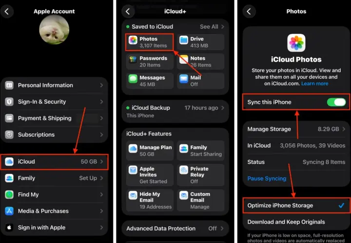 Jak zwolnić miejsce na iPhonie? Zobacz, jak zoptymalizować przechowywanie zdjęć w iCloud, aby zaoszczędzić cenne miejsce.