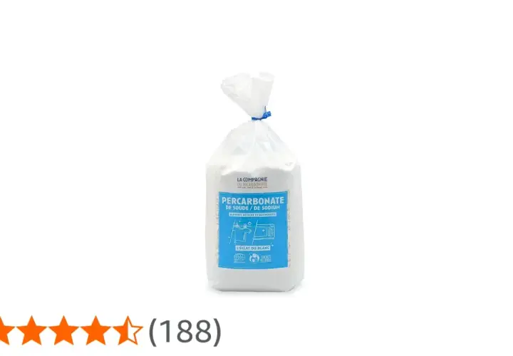 Sac de percarbonate de soude pour blanchir les vêtements. Idéal pour un blanc éclatant et pour détacher le linge.