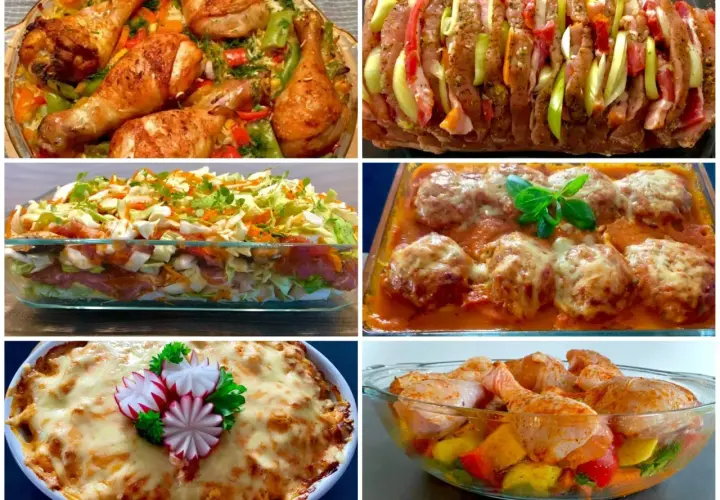 Sześć potraw, idealnych na niedzielny obiad dla gości. Przepisy na pieczonego kurczaka, zapiekankę warzywną, klopsiki w sosie i inne pyszności.