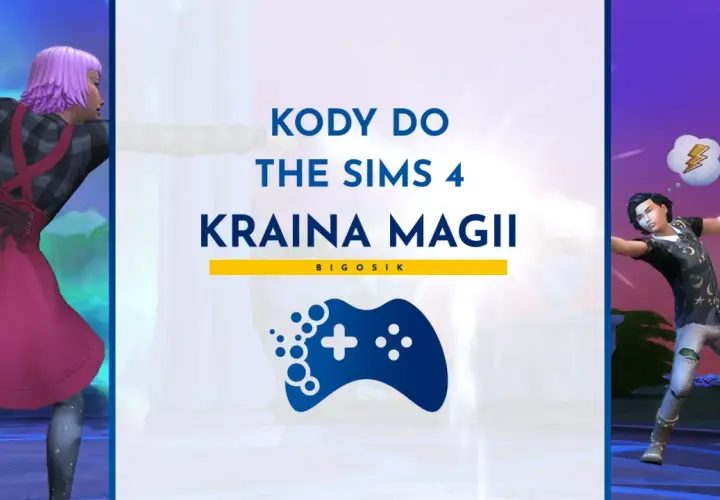 Kody do Sims 4: Kraina Magii. Postacie z gry, jedna z fioletowymi włosami, druga z magicznym błyskawicą nad głową.