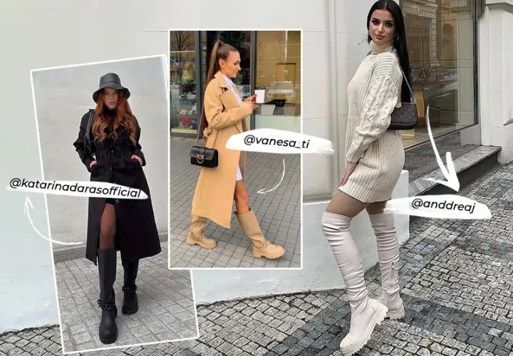 Stylizacje z botkami na grubej podeszwie, które zachwycą każdego