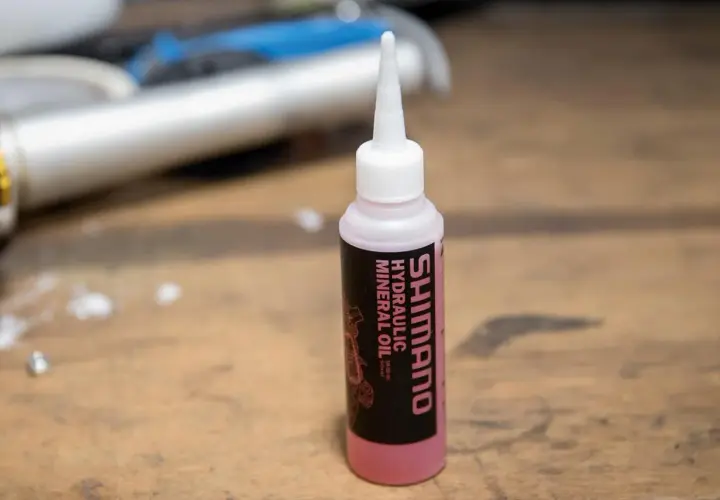 A bottle of Shimano hydraulic mineral oil, questioning if all mineral oil is the same.