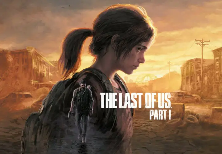 Ellie i Joel, bohaterowie The Last of Us, przemierzają zniszczone miasto. Klikacze czają się w cieniu.
