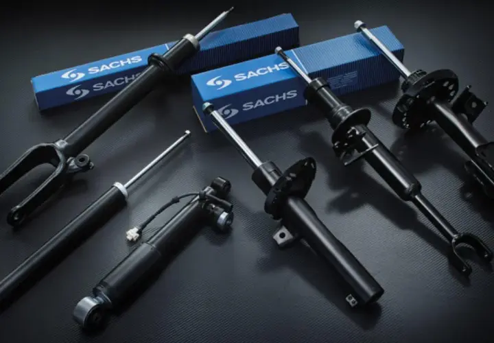 Amortiguadores Sachs, con sus cajas azules, listos para mejorar tu conducción. ¡Excelentes amortiguadores Sachs opiniones!