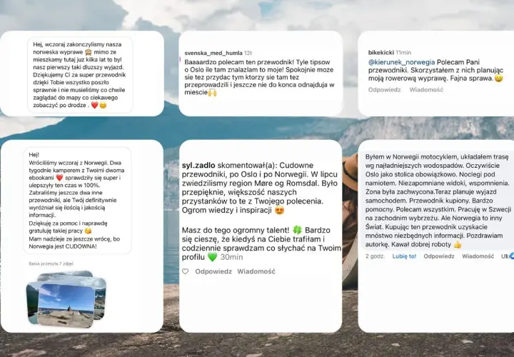 Wspaniałe góry w Norwegii! Użytkownicy chwalą przewodniki po Oslo i regionach, planując kolejne wyprawy.