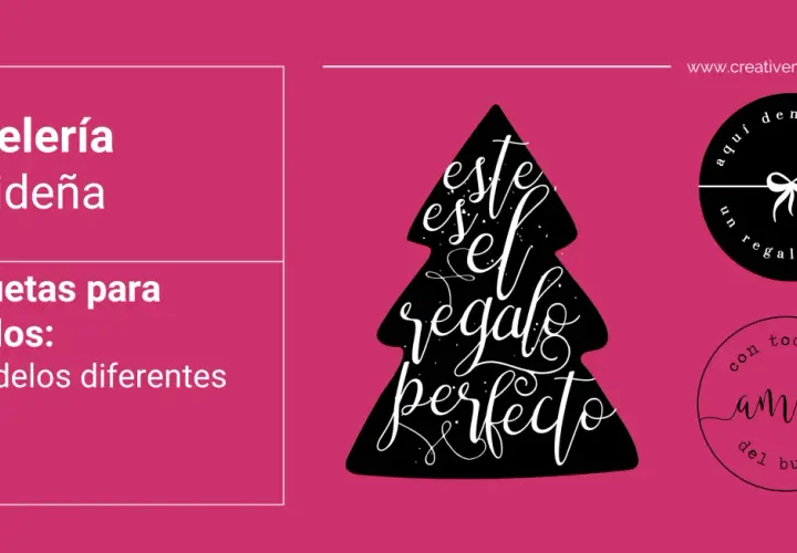 Plantillas de etiquetas para regalos para imprimir gratis. Papelería navideña con 8 modelos diferentes. ¡El regalo perfecto!