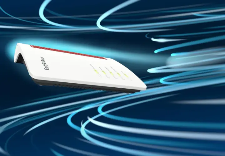 Fritz!Box mit Handy einrichten: Schnelles Internet durch leuchtende Datenströme.