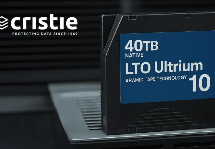LTO Ultrium 10-Magnetband für Datensicherung mit 40TB Native Kapazität. Sichere Daten seit 1969.