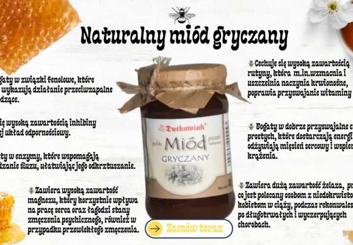 Miód gryczany na co? Odkryj jego niezwykłe właściwości zdrowotne