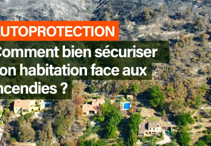 Autoprotection : comment sécuriser son habitation face aux incendies ? Vue aérienne d'une zone touchée par le feu, avec des maisons épargnées.