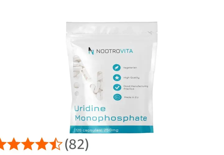 Beutel mit Uridinmonophosphat-Kapseln. Informationen zu uridinmonophosphat nebenwirkungen sind nicht ersichtlich.