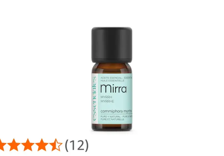 Flacon d'huile essentielle de myrrhe, Mirra, avec une note de 4,3 étoiles.