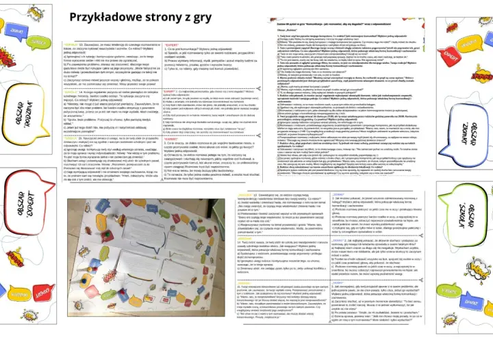 Gra planszowa z pytaniami i odpowiedziami, promująca uniwersalne tematy do rozmowy, z podziałem na obszary: "Rodzina", "Szkoła", "Ziomki" i "Ekspert".