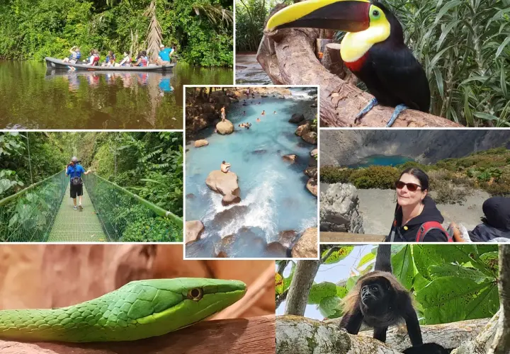 Costa Rica: Ein Muss für Tierliebhaber! Kanufahrt, Hängebrücken, bunte Vögel, Affen, Schlangen und ein Vulkansee.