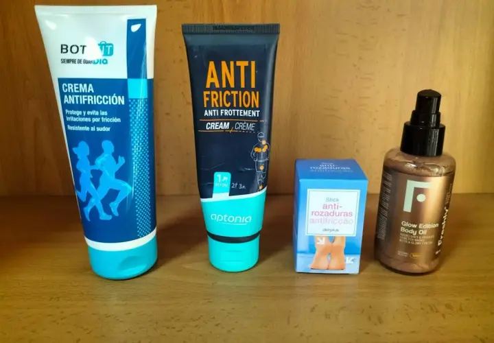 Crema antifricción y stick anti rozaduras muslos Mercadona para proteger tu piel.