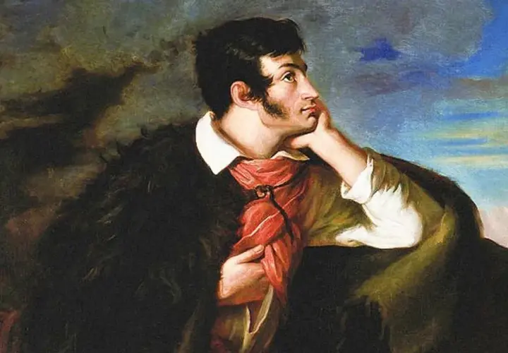 Portret mężczyzny w burzy, symbolizujący burzliwe emocje i wolność ducha. Romantyzm – najważniejsze informacje o epoce.