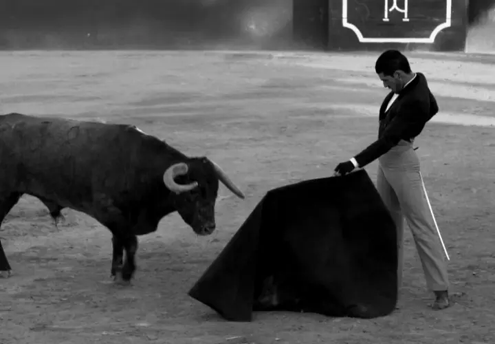 Un torero se prepara para la faena en la plaza, con el toro bravo observando atentamente. Una escena capturada por tendido cero rtve.