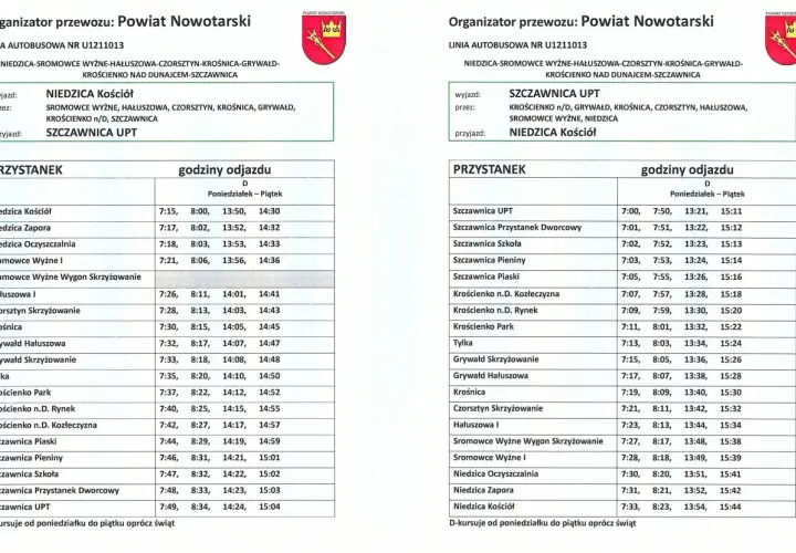 Rozkład jazdy: Niedzica Kościół - Szczawnica UPT, Sromowce Wyżne. Sprawdź bus cena i godziny odjazdu.