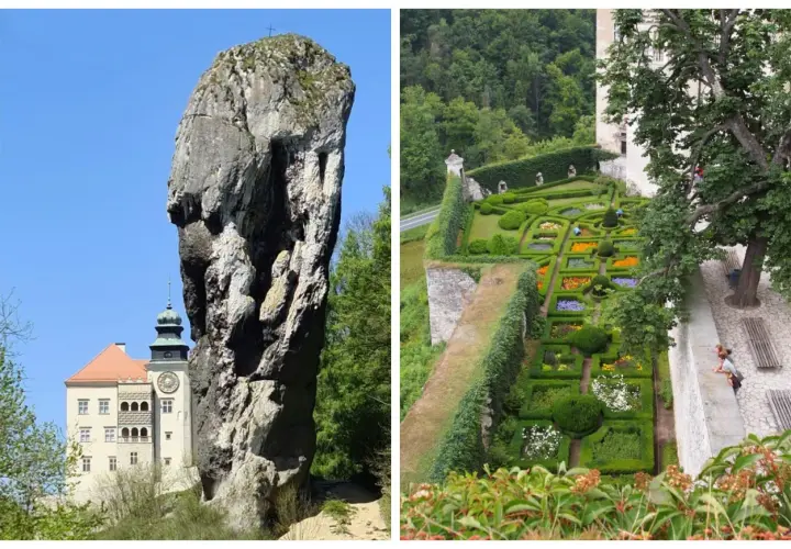 Maczuga Herkulesa, gdzie jest? W skale i zamku z ogrodem.