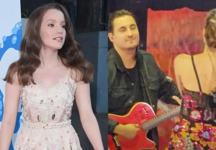 Sanah w pięknej sukni, obok gitarzysty z czerwonym instrumentem. Czy to zapowiedź ślubu?
