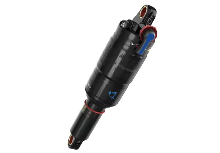 A black RockShox Monarch RL rear shock absorber, ready for a performance review.