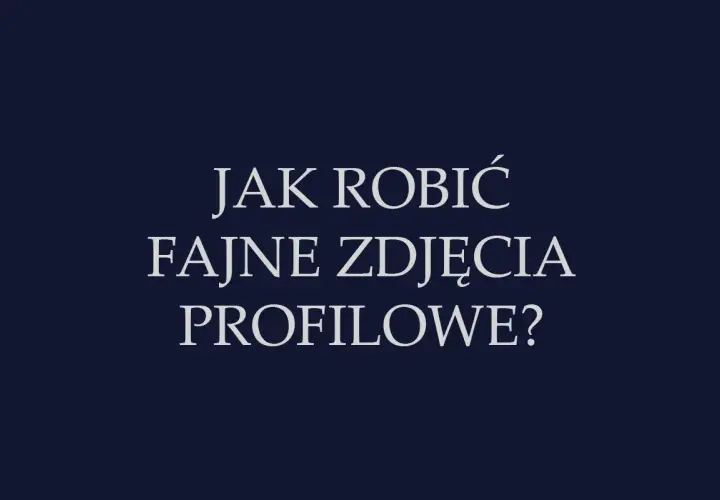 Jak robić fajne zdjęcia profilowe? Eleganckie tło do profilowego z pytaniem o tworzenie świetnych zdjęć.