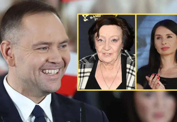 Kto ze świata show-biznesu oficjalnie poparł kandydata PiS na prezydenta Karola Nawrockiego? Na zdjęciu m.in. aktorka Ewa Dałkowska i piosenkarka Halina Mlynkova.