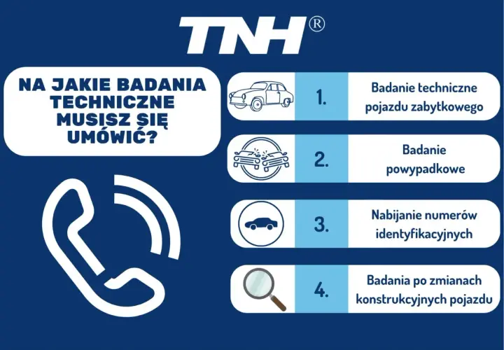 Dowiedz się, co ile przegląd samochodu jest potrzebny: badanie pojazdu zabytkowego, powypadkowe, nabijanie numerów identyfikacyjnych lub po zmianach konstrukcyjnych.