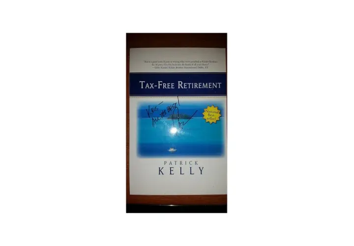 Książka "Tax-Free Retirement" Patricka Kelly'ego, z dedykacją "Kris, all the best!". Wartość tej wiedzy jest jak dobre obligacje PKO - pewna inwestycja w przyszłość.