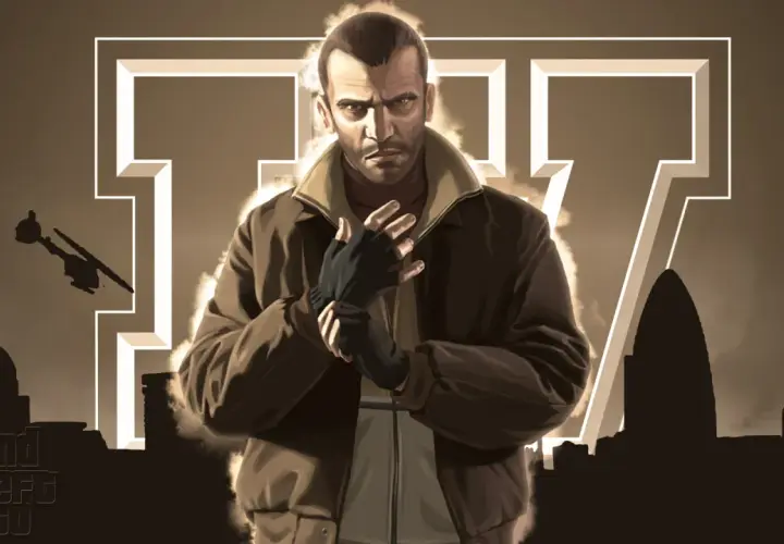 Niko Bellic z GTA IV, gotowy na akcję. Szukasz gta iv kody?